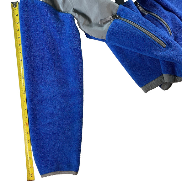 The North Face Boys Size XL VINTAGE Denali Fleece Jacket Blue Grey - Picture 6 of 9